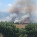 Сръбски пожар се прехвърли на българска територия край Трекляно